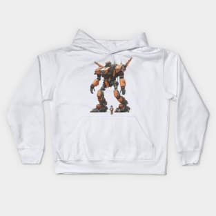 Big Red Mecha | Robot | Anime Kids Hoodie